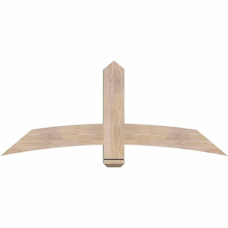 Ekena Millwork Bellingham Smooth Timber Gable Bracket, Douglas Fir, 60"W x 25"H x 5 1/2"D x 5 1/2"F, 10/12 Pitch GBW060X25X0606BEL00SDF